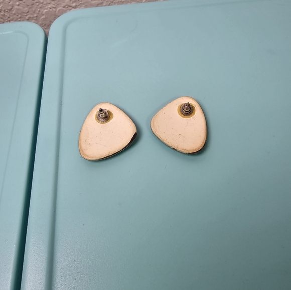 Vintage ceramic/crackle glass kitty cat earrings 😺 ♥️ - Picture 4 of 4